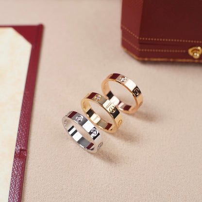 [OAKJURI Jewelry] LOVE 4MM 1 DIAMOND RING