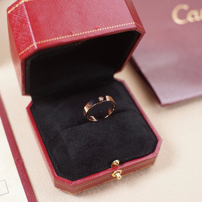 [OAKJURI Jewelry] LOVE 4MM 1 DIAMOND RING