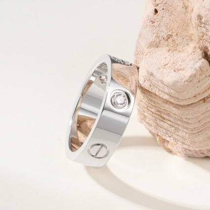 [OAKJURI Jewelry] LOVE 4MM 1 DIAMOND RING