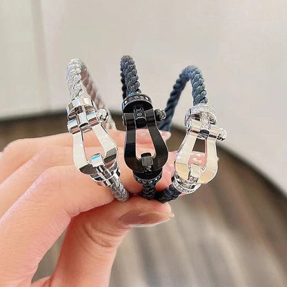 [OAKJURI Jewelry]FORCE LARGE HORSESHOE FULL DIAMOND BRACELET GOLD