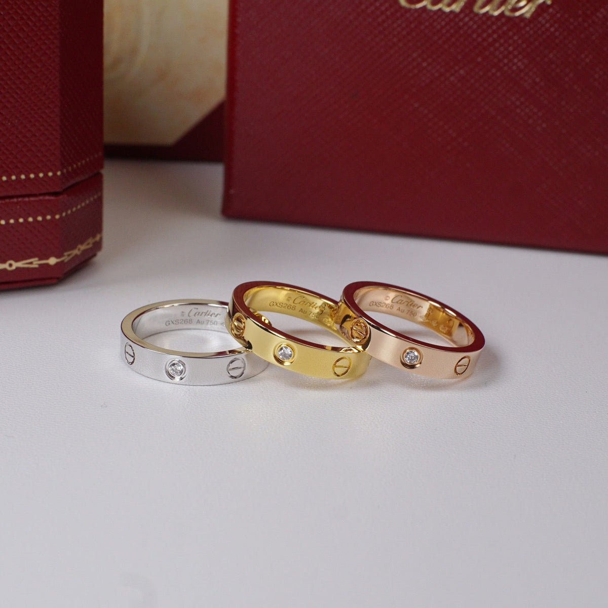 [OAKJURI Jewelry] LOVE 4MM 1 DIAMOND RING