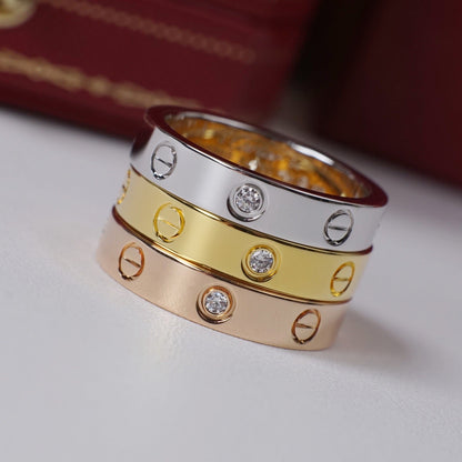 [OAKJURI Jewelry] LOVE 4MM 1 DIAMOND RING
