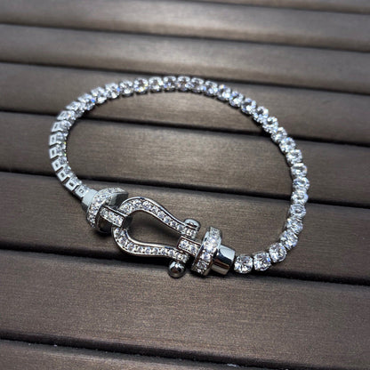 [OAKJURI Jewelry]FORCE  HORSESHOE  DIAMOND TENNIS BRACELET