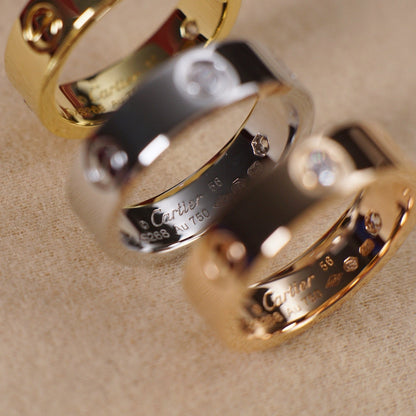 [OAKJURI Jewelry] LOVE 5.5MM 3 DIAMOND RING