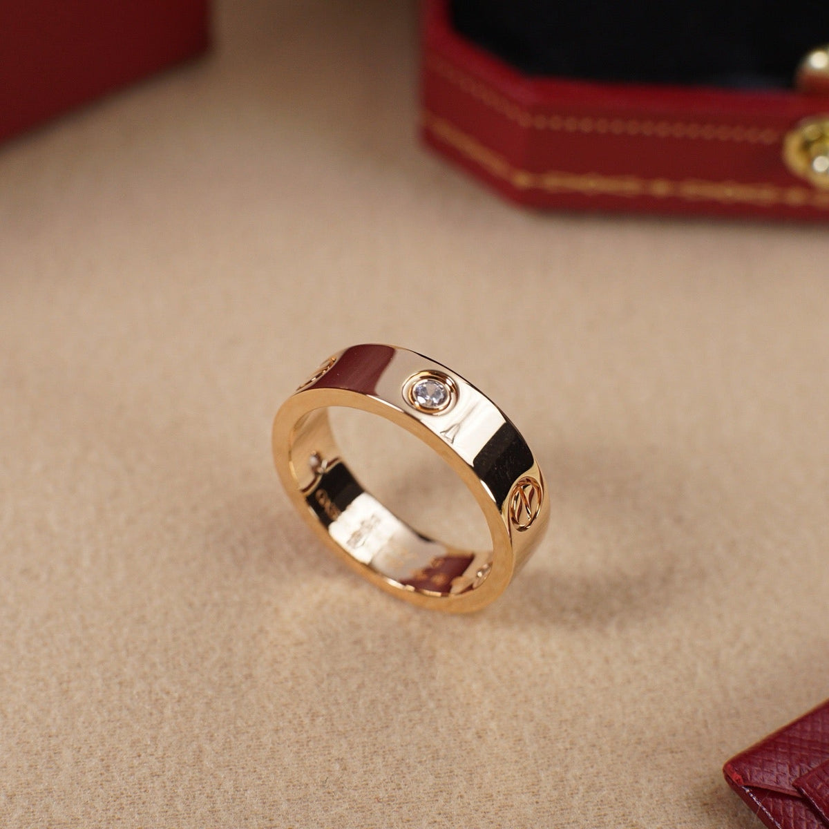 [OAKJURI Jewelry] LOVE 5.5MM 3 DIAMOND RING