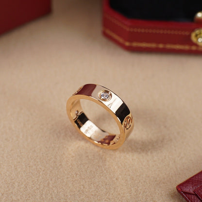 [OAKJURI Jewelry] LOVE 5.5MM 3 DIAMOND RING