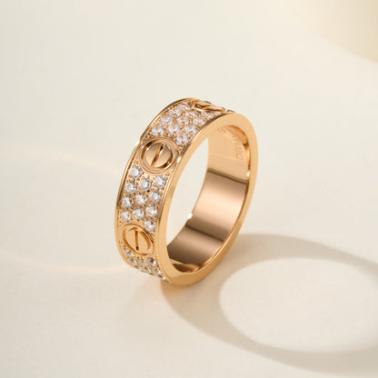 [OAKJURI Jewelry] LOVE RING 5.5MM DIAMONDS PAVED