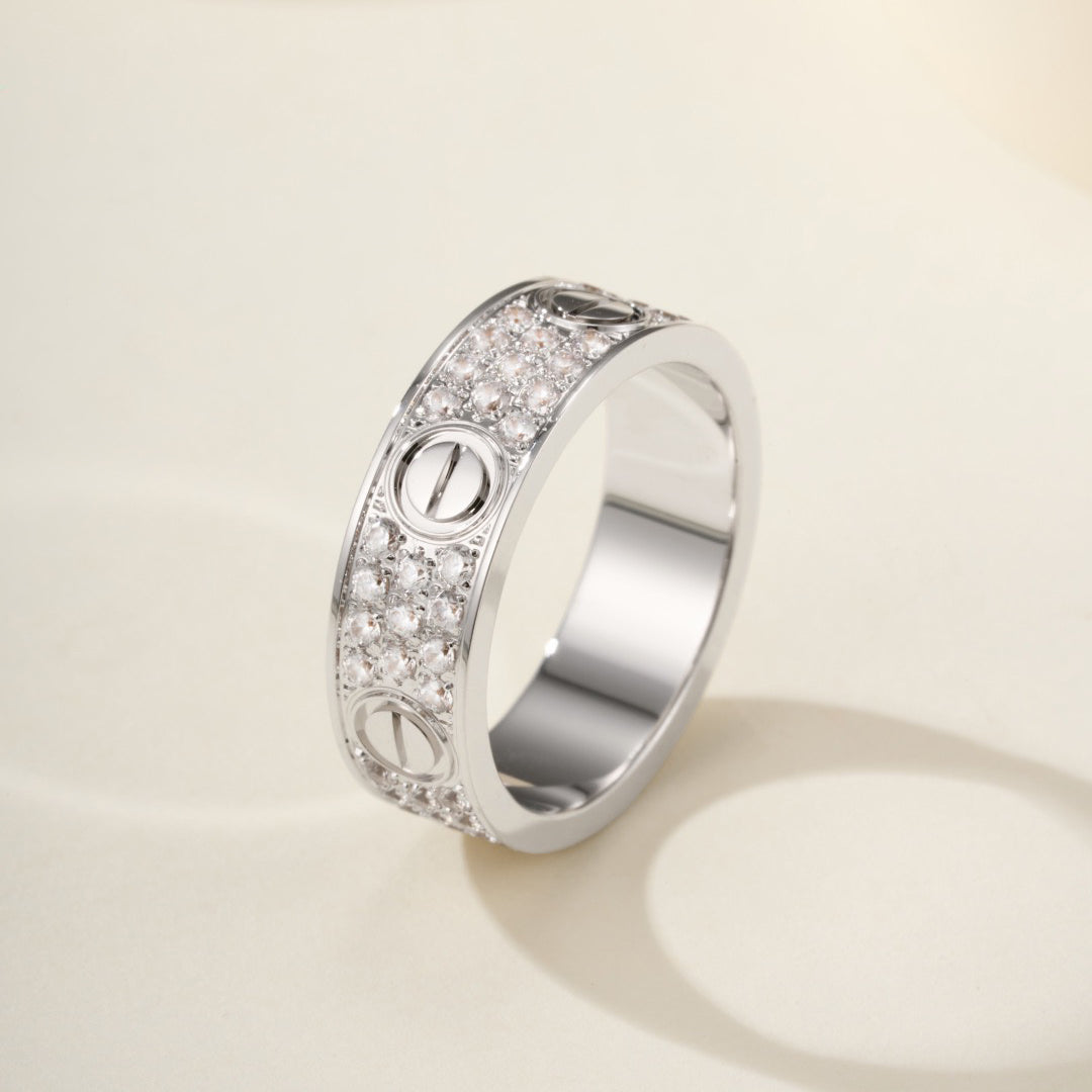 [OAKJURI Jewelry] LOVE RING 5.5MM DIAMONDS PAVED