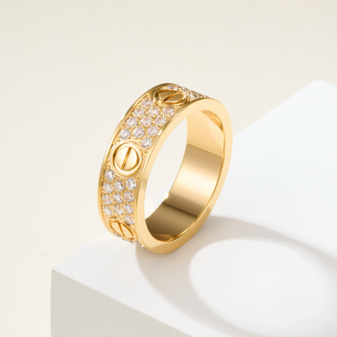 [OAKJURI Jewelry] LOVE RING 5.5MM DIAMONDS PAVED