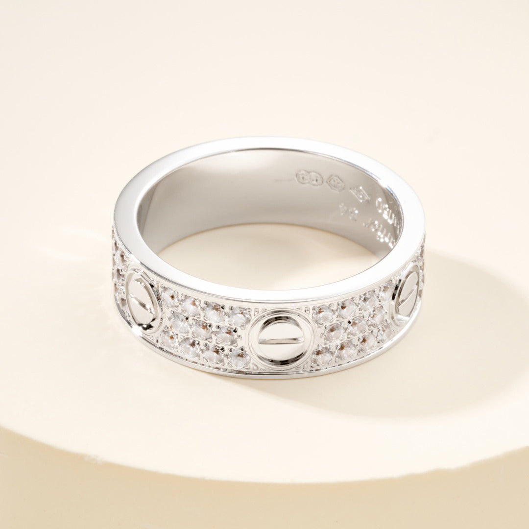 [OAKJURI Jewelry] LOVE RING 5.5MM DIAMONDS PAVED