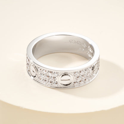 [OAKJURI Jewelry] LOVE RING 5.5MM DIAMONDS PAVED