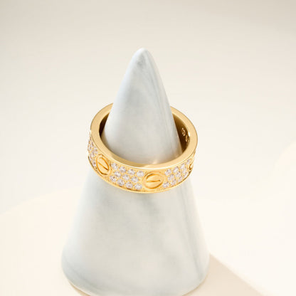 [OAKJURI Jewelry] LOVE RING 5.5MM DIAMONDS PAVED