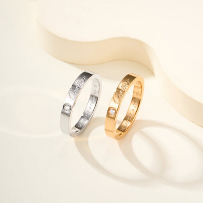 [OAKJURI Jewelry] LOVE RING 4MM 1 DIAMOND