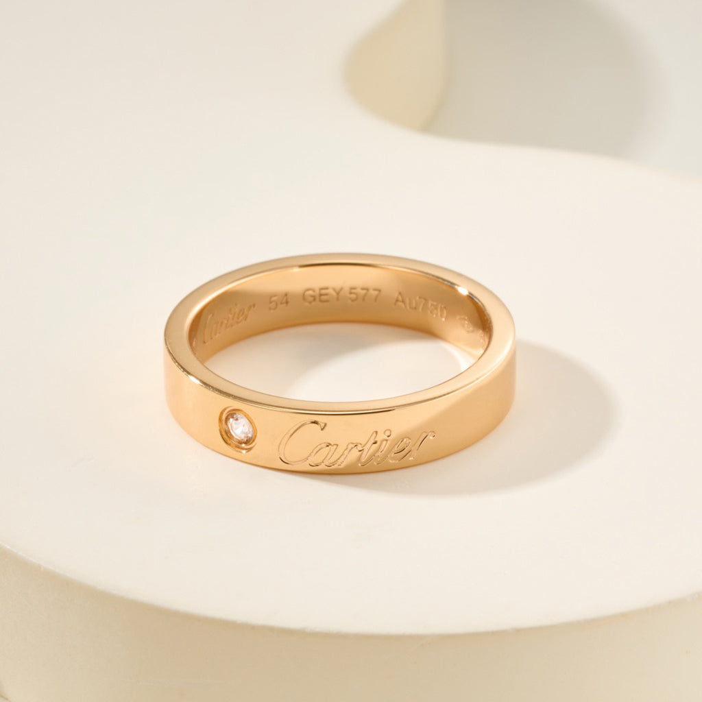 [OAKJURI Jewelry] LOVE RING 4MM 1 DIAMOND