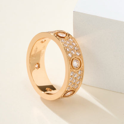 [OAKJURI Jewelry] LOVE 5.5MM FULL-PAVE 6-DIAMOND RING