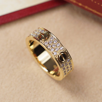 [OAKJURI Jewelry] LOVE RING 5.5MM DIAMONDS PAVED