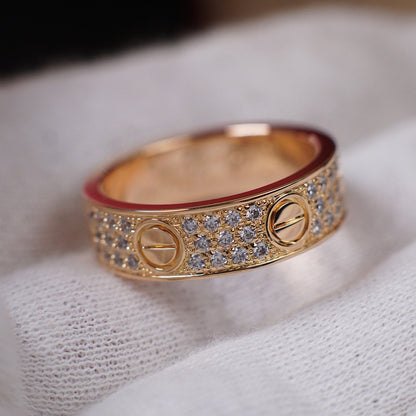 [OAKJURI Jewelry] LOVE RING 5.5MM DIAMONDS PAVED