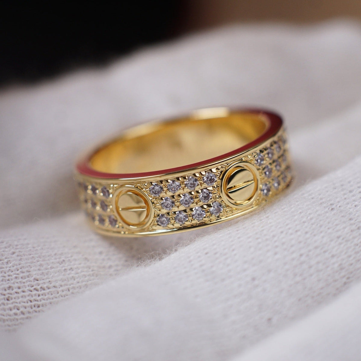 [OAKJURI Jewelry] LOVE RING 5.5MM DIAMONDS PAVED
