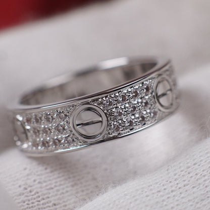[OAKJURI Jewelry] LOVE RING 5.5MM DIAMONDS PAVED