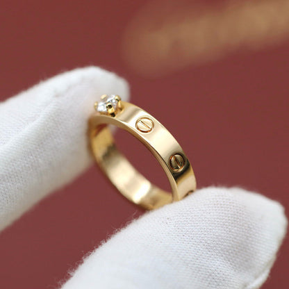 [OAKJURI Jewelry] LOVE RING 3.6MM 1 BIG DIAMOND