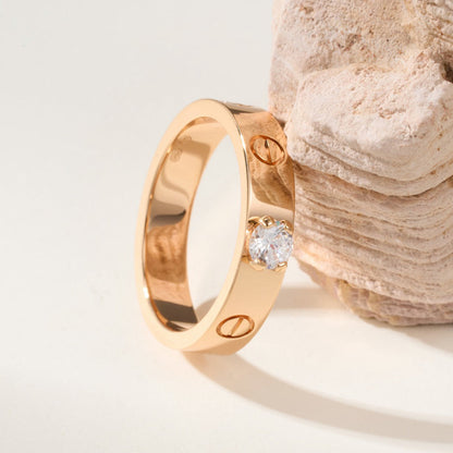[OAKJURI Jewelry] LOVE RING 3.6MM 1 BIG DIAMOND