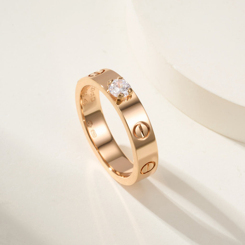 [OAKJURI Jewelry] LOVE RING 3.6MM 1 BIG DIAMOND