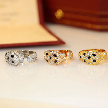 [OAKJURI Jewelry] PANTHERE SPOTTED FULL DIAMOND MEDIUM RING