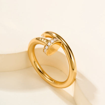[OAKJURI Jewelry] JUSTE RING 2.6MM HALF DIAMOND