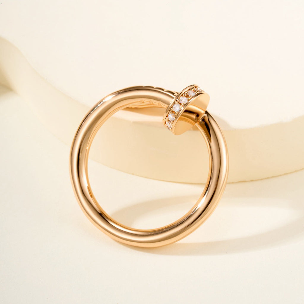 [OAKJURI Jewelry] JUSTE RING 2.6MM HALF DIAMOND