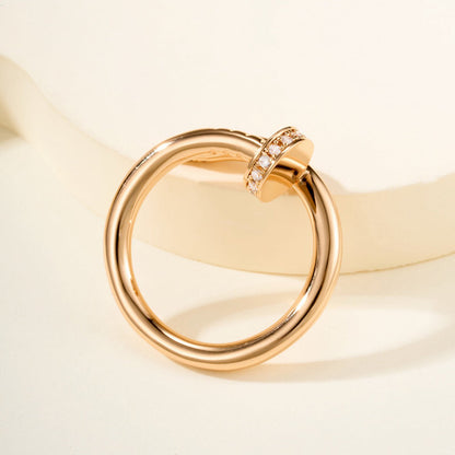 [OAKJURI Jewelry] JUSTE RING 2.6MM HALF DIAMOND