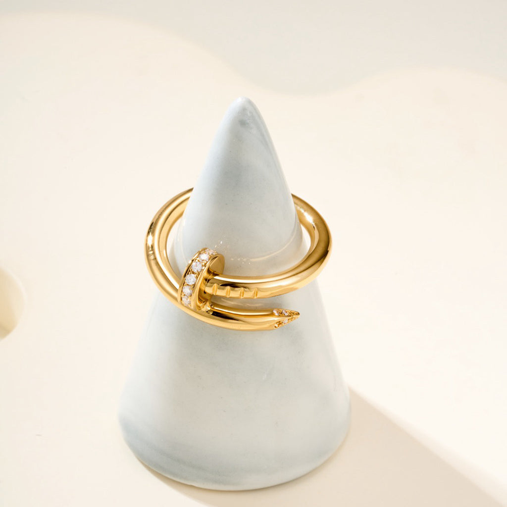 [OAKJURI Jewelry] JUSTE RING 2.6MM HALF DIAMOND