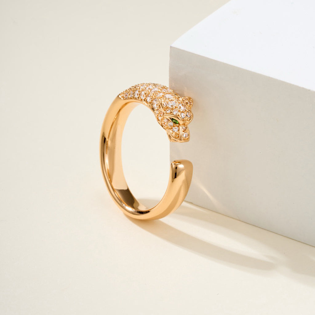 [OAKJURI Jewelry] PANTHERE HALF DIAMOND SMALL RING