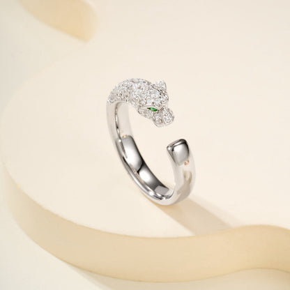 [OAKJURI Jewelry] PANTHERE HALF DIAMOND SMALL RING