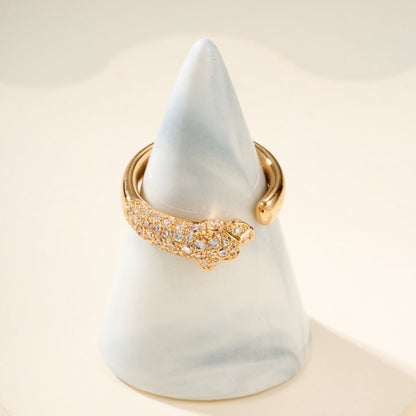 [OAKJURI Jewelry] PANTHERE HALF DIAMOND SMALL RING