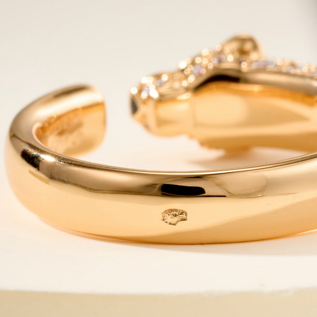 [OAKJURI Jewelry] PANTHERE HALF DIAMOND SMALL RING