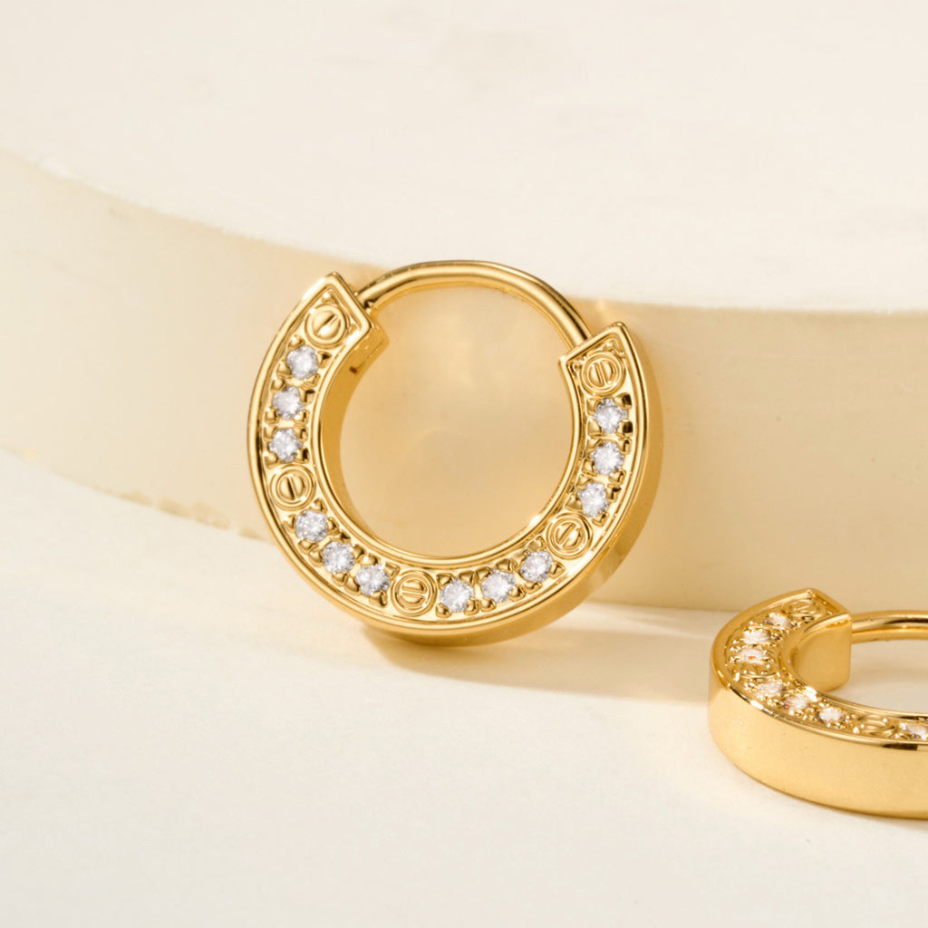 [OAKJURI Jewelry] LOVE DIAMOND EARRINGS