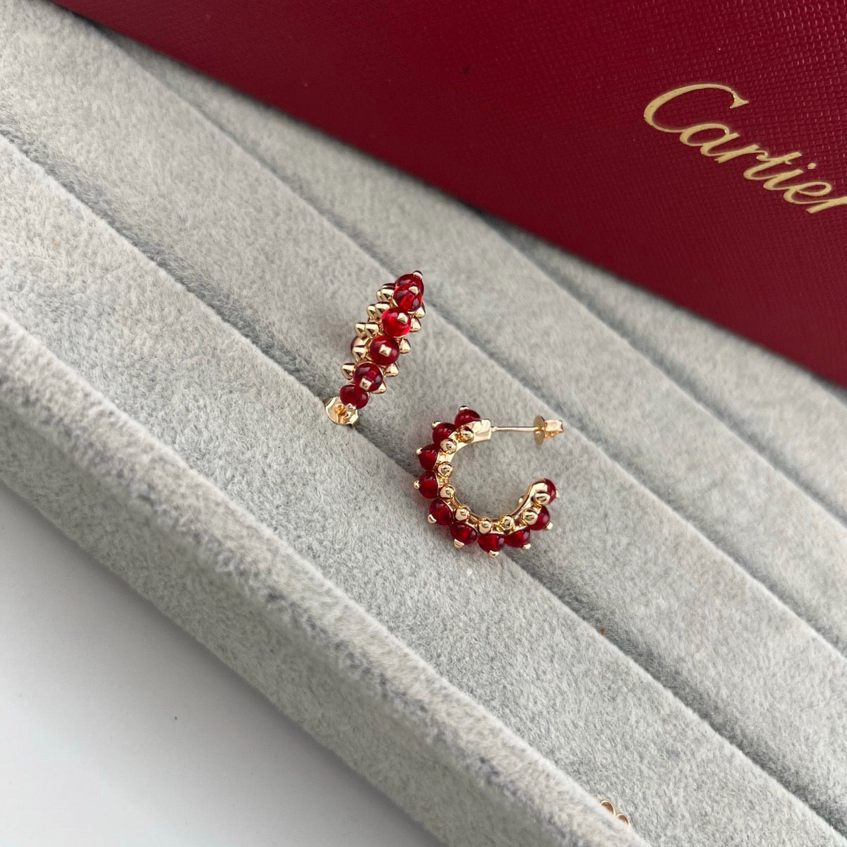 [OAKJURI Jewelry] CLASH 7.9MM AGATE CHALCEDONY EARRINGS