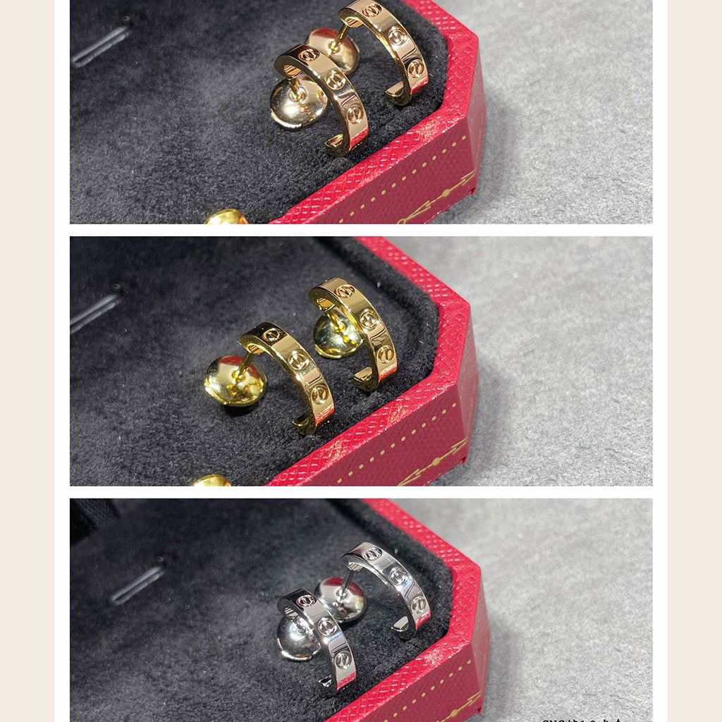 [OAKJURI Jewelry] LOVE EARRINGS 2.65 MM NO DIAMOND SMALL