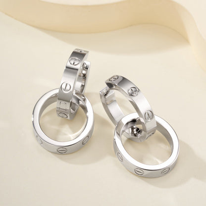 [OAKJURI Jewelry] LOVE 3.3MM DANGLE EARRINGS