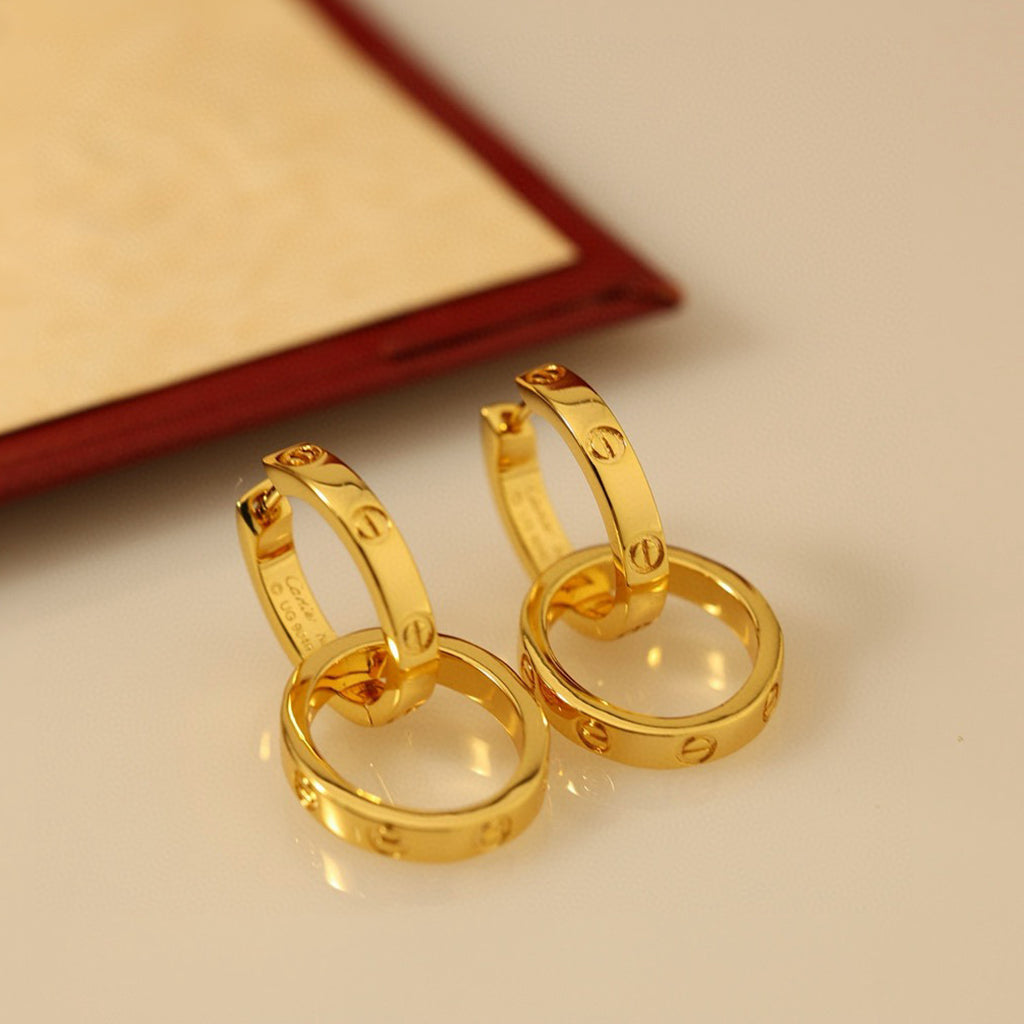 [OAKJURI Jewelry] LOVE 3.3MM DANGLE EARRINGS