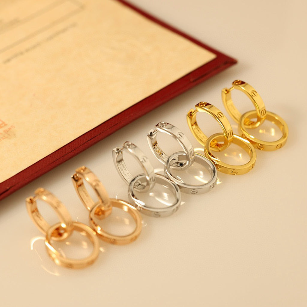 [OAKJURI Jewelry] LOVE 3.3MM DANGLE EARRINGS