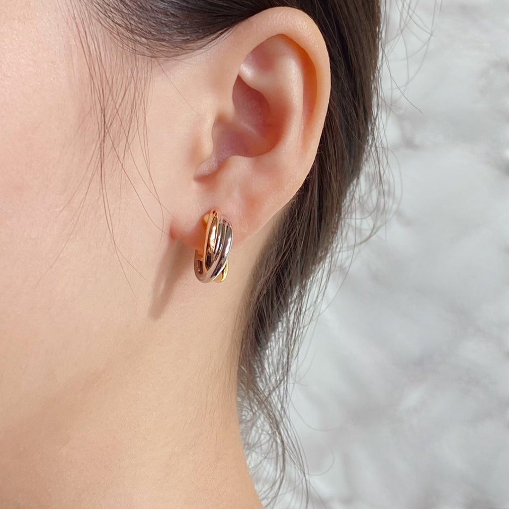 [OAKJURI Jewelry] TRINITY ON DIAMOND CLASSIC EARRINGS