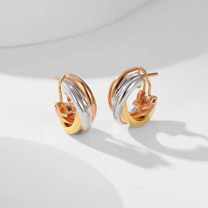 [OAKJURI Jewelry] TRINITY ON DIAMOND CLASSIC EARRINGS