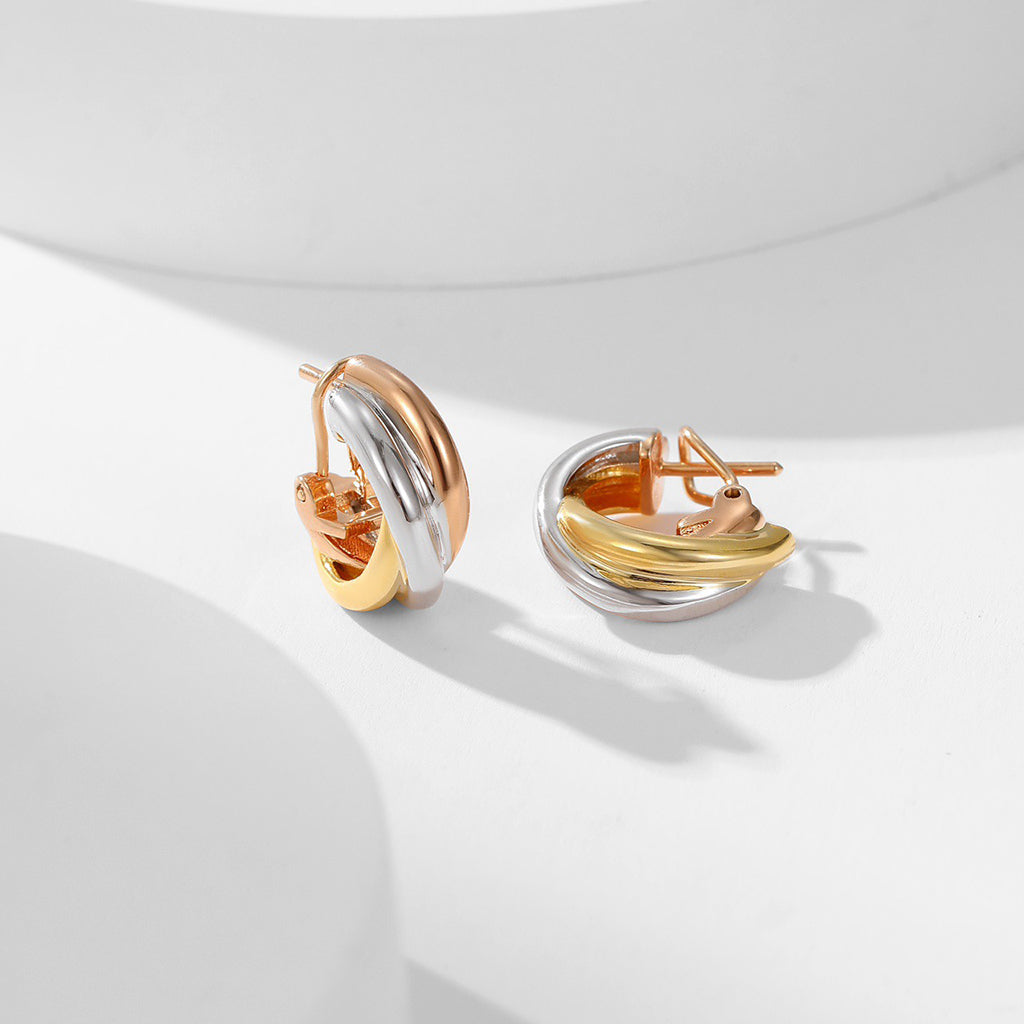 [OAKJURI Jewelry] TRINITY ON DIAMOND CLASSIC EARRINGS