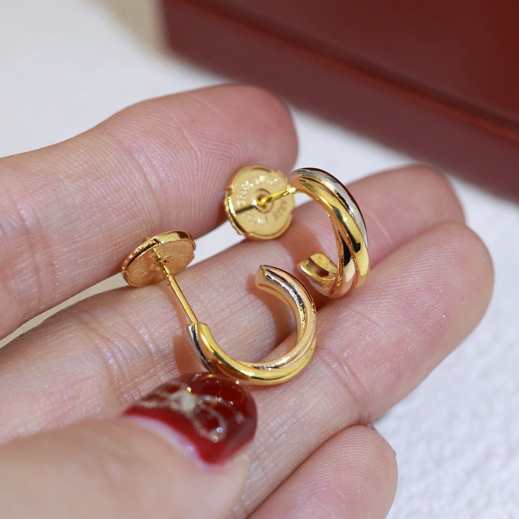 [OAKJURI Jewelry] TRINITY ON DIAMOND MINI EARRINGS