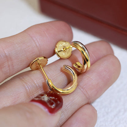 [OAKJURI Jewelry] TRINITY ON DIAMOND MINI EARRINGS