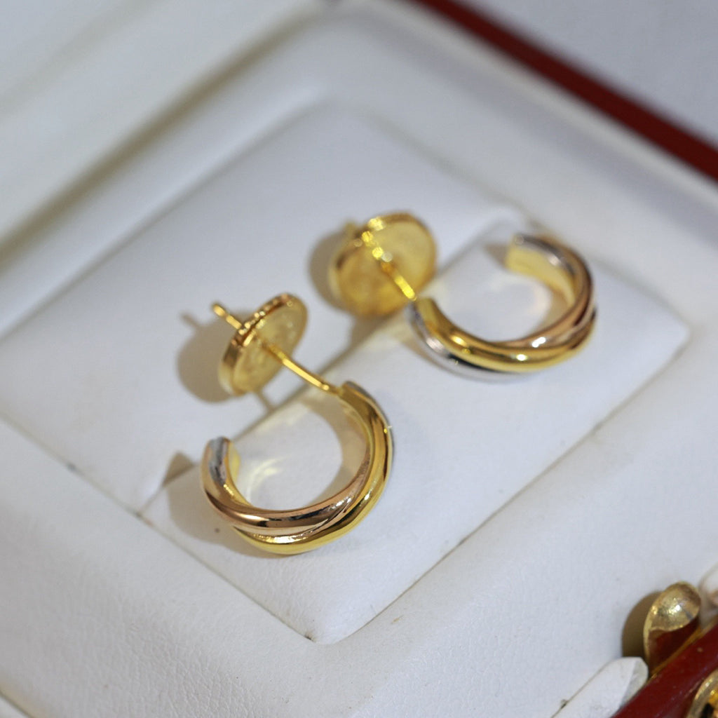 [OAKJURI Jewelry] TRINITY ON DIAMOND MINI EARRINGS