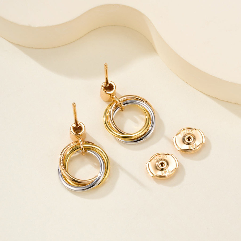 [OAKJURI Jewelry] TRINITY ON DIAMOND  EARRINGS