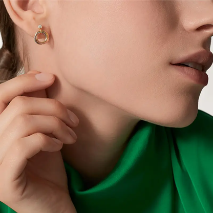 [OAKJURI Jewelry] TRINITY ON DIAMOND  EARRINGS