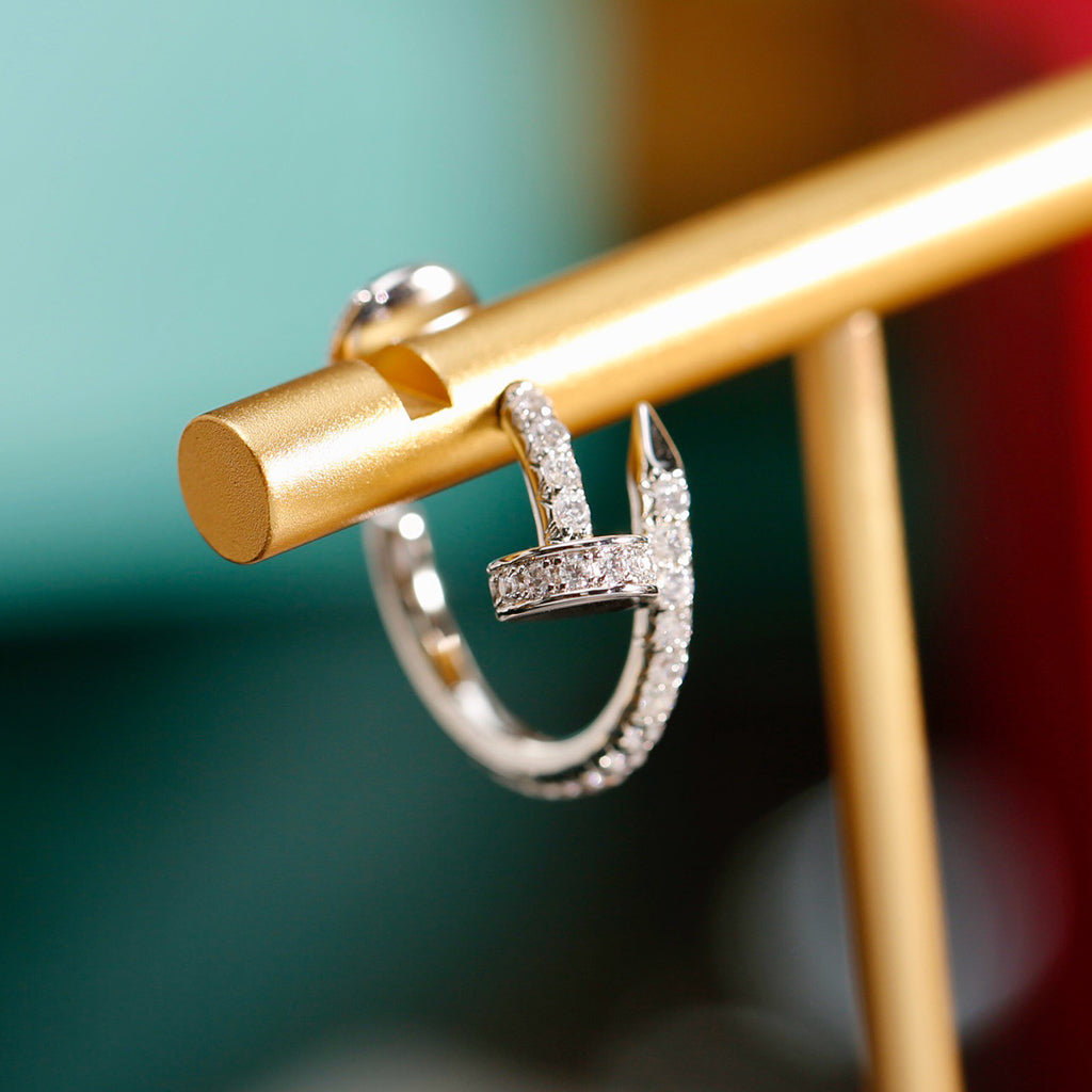 [OAKJURI Jewelry] JUSTE FULL DIAMOND SMALL EARRINGS
